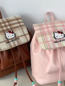 [TẶNG VÍ ĐỰNG THẺ] Balo Dây Rút In Chữ Hello Kity Có 2 Màu