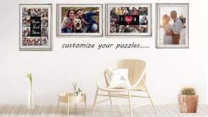 Custom Puzzles from Photos Personalized Jigsaw Puzzle 300/500/1000 Pieces Customized Wooden Puzzle Gift for Family Loves Valentines Day Anniversary Birthday Gift for Men Women Adults