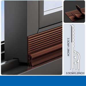 2/4M TPE Sliding Window Seal Strip Anti-Cold Sound Insulation Self Adhesive Triple Windproof Door Under Adjustable Weatherstrip