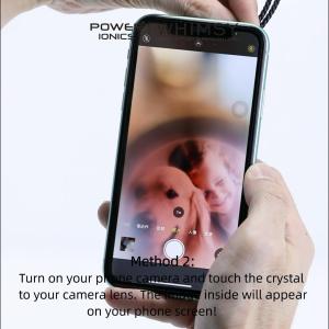 POWER IONICS WHIMSY Men Women Genuine Leather Wrap Charm Bracelet With Custom Projection Photo Pendant Couple Family Friends Memorial Gifts