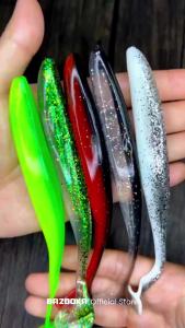 Bazooka | Bazooka 100mm 150mm Shad Worm Fishing Lure Soft Big Silicone T Tail Easy Shiner Wobbler Swimbait Pesca Pike Bass Winter Bait