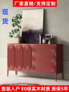 Modern Minimalist Painted Dining Sideboard French Style Tea Water Cabinet Simple Entrance Hall Cabinet Luxury Chest of Drawers