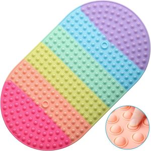 Silicone Bubble Bath Mat Baby Infant Bath Mat Bathtub Bathroom Non-slip Mat Soft Bathroom Rug Shower Mat