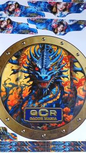 Stiker Sangkar Murai Motif Dragon Vintage