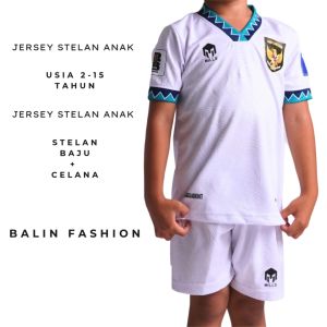 Jersey Bola Anak Timnas Indonesia Mills 2024 Warna Cacao/Army Green/Blue - Bahan Nyaman dengan Logo Garuda 3D
