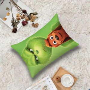 Potdemiel | G-G-GrinchS-ES Classic Movie Cushion Cover Rectangle Pillow Cover Hit Product Comfortable Warm Bedding Party Gift