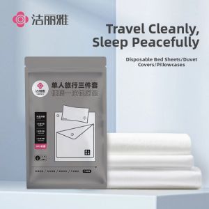 Disposable Bed Sheet Set for Travel Single Use