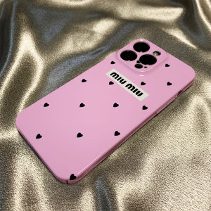 Mistakenly Romantic Girl Style  17 pro Max Phone Case Korean Japanese Simple Fashion Ins Style Matte Finish Heart Design