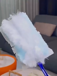 10Pcs Disposable Electrostatic Duster with Replaceable Heads Adsorption Chicken Feather Duster Dust Removal Feather Duster Car & Household Cleaning 除尘掸