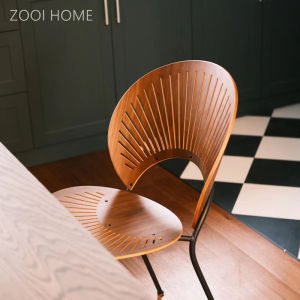 Scandinavian Shell Chair ZOOI HOME Luxury Wooden Design Furniture for Adults Ideal for Restaurant or Home Use
