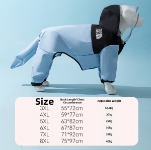 hipidog | Waterproof Dog Raincoat for Large Dogs