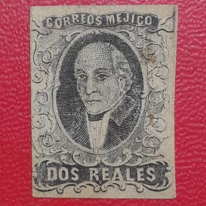 Koleksi Prangko kuno Meksiko lawas langka Dos Reales 1861