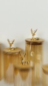 3 Ukuran Toples Penyimpanan Elk Snack Toples Kaca Tempat Penyimpanan Snack Mewah Toples