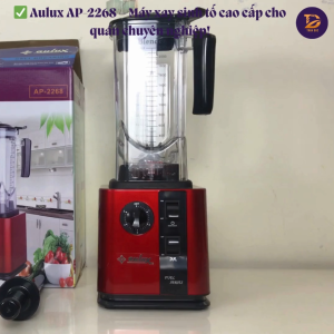 Aulux AP-2268 Máy Xay Sinh Tố Công Nghiệp Cao Cấp 2200W Xay Hoa Quả Đá Thức Ăn Gia Đình Nhà Hàng Quán Cà Phê Chất Liệu Inox 304 Sang Trọng Dễ Vệ Sinh