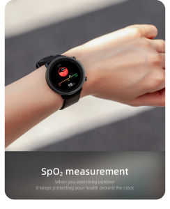 A1 Mibro-นาฬิกาอัจฉริยะที่ทันสมัยที่สุด สำหรับผู้ชายและผู้หญิง ในสีดำ