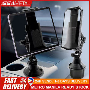 SEAMETAL Car Tablet Cup Holder Mount 360 Adjustable Smartphone Holder 270 Tilt Bar Triangular Base Ram Tablet Holder For SUV Tools