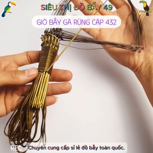 Giò bẫy gà rừng chân đồng cáp 432 20 chân siêu nhạy khoen thép đúckhoan 3 lỗ dù siêu bền  chất  lượng 2023