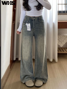 Quần Jeans Ống Rộng Cạp Cao Phong Cách Mỹ Rộng Rãi Ôm Dáng Quần Dài Đến Sàn Dáng Rộng Cho Nữ Quần Jeans Denim Dáng Rộng