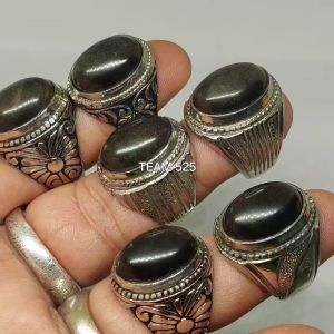 Cincin batu bulmon / bulu monyet asli natural batu alam