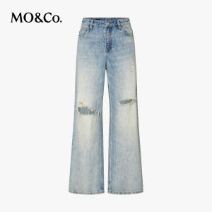 MO&Co. | Hand-sanded Distressed Mom Jean Bootcut