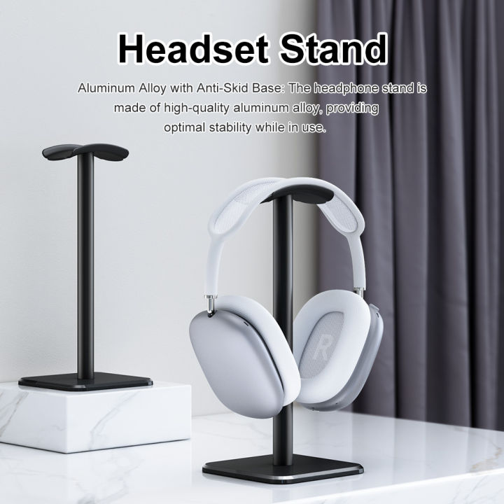 Headphone Holder Rack Aluminium Alloy Headphone Stand Rack Space Saving  Desktop Organizer Display Earphone Mount Hanger