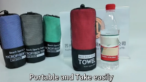 【✅SG stock】Microfiber Gym Towel With Storage Bag Super Absorbent & Quick-Drying Cooling Towel /Sports Towel
