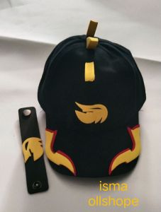 Topi Boboiboy api blaze bonus gelang