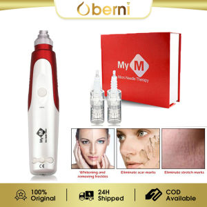 Oberni Asli MY-M Alat Dermapen Paket Bopeng Nano Needle Jerawat BB Glow Electric Dermapen Jarum Nano Needles Facial Penghilang Bopeng