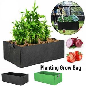 1Pcs Reusable Non-Woven Fabric Square Pocket Grow Bag Flower Vegetable Planting Utensils