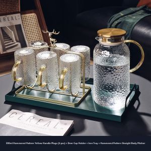 CRISTALGLASS | Luxury High-End Hammered Glass Cup Tea Set
