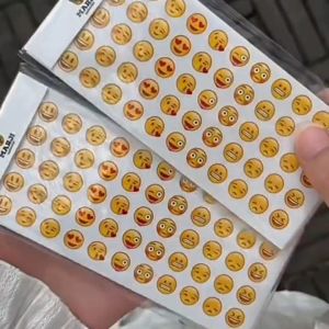 660pcs Stiker Emoji Mini Sticker Emoji Lucu 12 Lembar