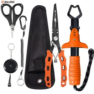 Cutter Plier Scissor Fish Gripper Plier Set Nipper Pincer Snip Fishing Lure Lip grip Accessory Tool Clip Clamp Grabber Trigger