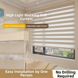 Full Blackout No-drilling Sunscreen Curtain