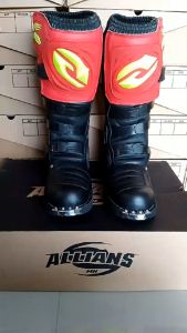 PROMO! Sepatu cross Trabas Trail ANRS safety Besi Sepatu Enduro Bahan KULIT Kode 01