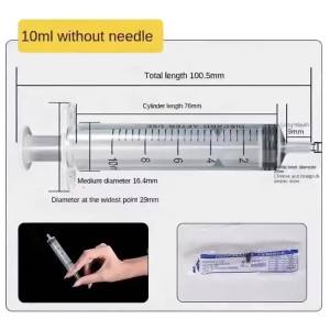 10 CÁI Ống Tiêm Không Kim Bằng Nhựa 25ml-20ml Dụng Cụ Nhà Bếp Dùng Một Lần Để Dán Keo Cho Thú Cưng Ăn - Hộp Đựng Hình Trụ Chạy Bằng Tay
