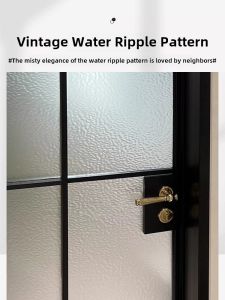 Water Ripple Pattern Glass Sticker Bathroom Film Retro Window Decal Transparent Opaque New Arrival 2024 Toilet Decoration