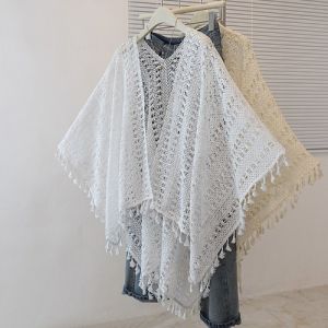 AIYITI | Vintage Ethnic Lace Fringe Plus Size Poncho
