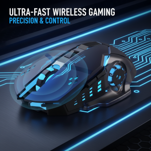 2.4G Wireless Mechanical MouseRechargeable Plug Play TypeC Computer Mice With RGB LED Ergonomic Design For PC Laptops Office