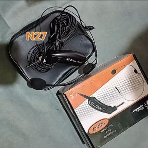 N27 ORIGINAL BLACK SPIDER BLACKSPIDER MIC KABEL 10 METER BANDO MIK CABLE HEADSET PROFESIONAL NECK MI