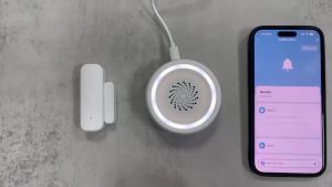 Còi Báo Động Thông Minh Tuya WiFi 120dB Với Chức Năng Phát Giọng Nói Đèn RGB Sạc Type-C Cảm Biến CO VOC PIR Cảm Biến Rung - Đèn Báo Động An Ninh Gia Đình