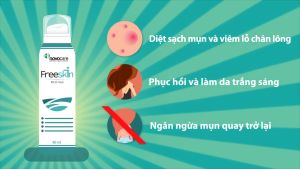 Xịt mụn lưng FreeSkin chai 80ml - Chuyên dùng cho mụn lưng viêm da viêm nang lông