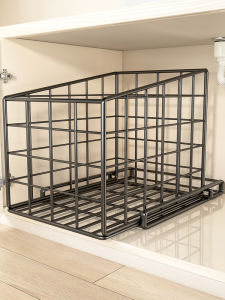 Kitchen Cabinet Pull out Multi Layer Organizer Rack Sink Storage Shelf Multifunctional Bowl Plate Seasoning Storage Basket