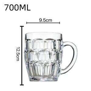 JETTING | 〔Q〕Transparent Beer Mug Acrylic Plastic Unbreakable Milk Coffee Juice Water Cup Barware Drinkware For Home Party Bar Karaoke