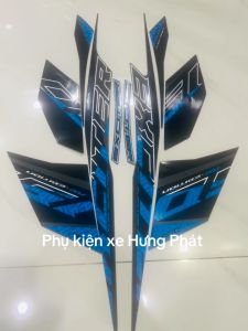 Bộ tem decal dán xe máy Yamaha Exciter 150 đời 2020 2021 màu xanh dương đen zin thái siêu đẹp