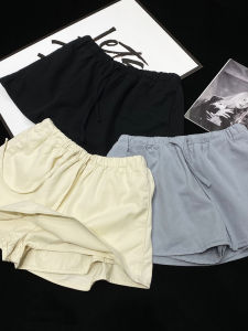 Váy Ngắn Denim Màu Trơn Cạp Vừa Có Dây Buộc Che Chắn Cho Nữ Mùa Thu Váy Ngắn Chữ a Dáng Rộng Thoải Mái Thường Ngày