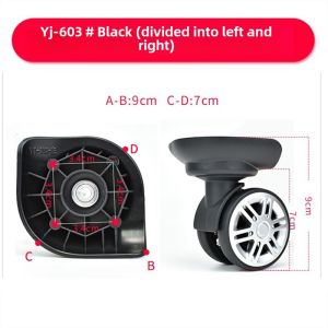 Travel Suitcase Wheel Replacement YJ-603 Universal Wheel C06 Handheld Bag Luggage Rollers for Traveling Bag Wheels