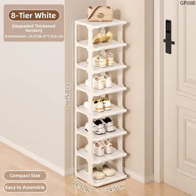 ZHUANJIAO | Narrow Door Entry Multilevel Shoe Rack For Small Spaces