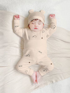 Pure Cotton Thermal Underwear Set for Babies Autumn Clothes Girls Spring Autumn Baby Sleepwear Separate Body Design