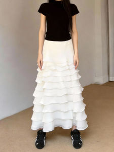 MANMI | Chân Váy Dài Phồng Xòe Cao Waisted Elegance
