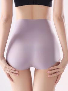 Sports Womens Underwear High Waist Ice Silk Quick Dry Yoga Fitness Special Triangle Panties Seamless One-Piece Innerwear
